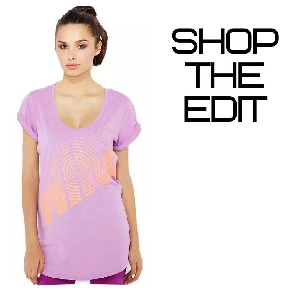 Nike M Purple Swirl Athletic Cut Graphic Tee